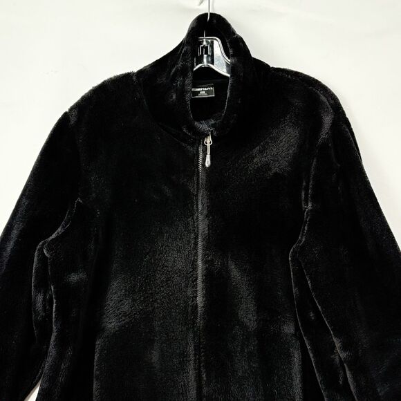 32 Degrees Heat Women's Plush Black Faux Fur Teddy Jacket Full Zip Size XXL - Picture 8 of 16
